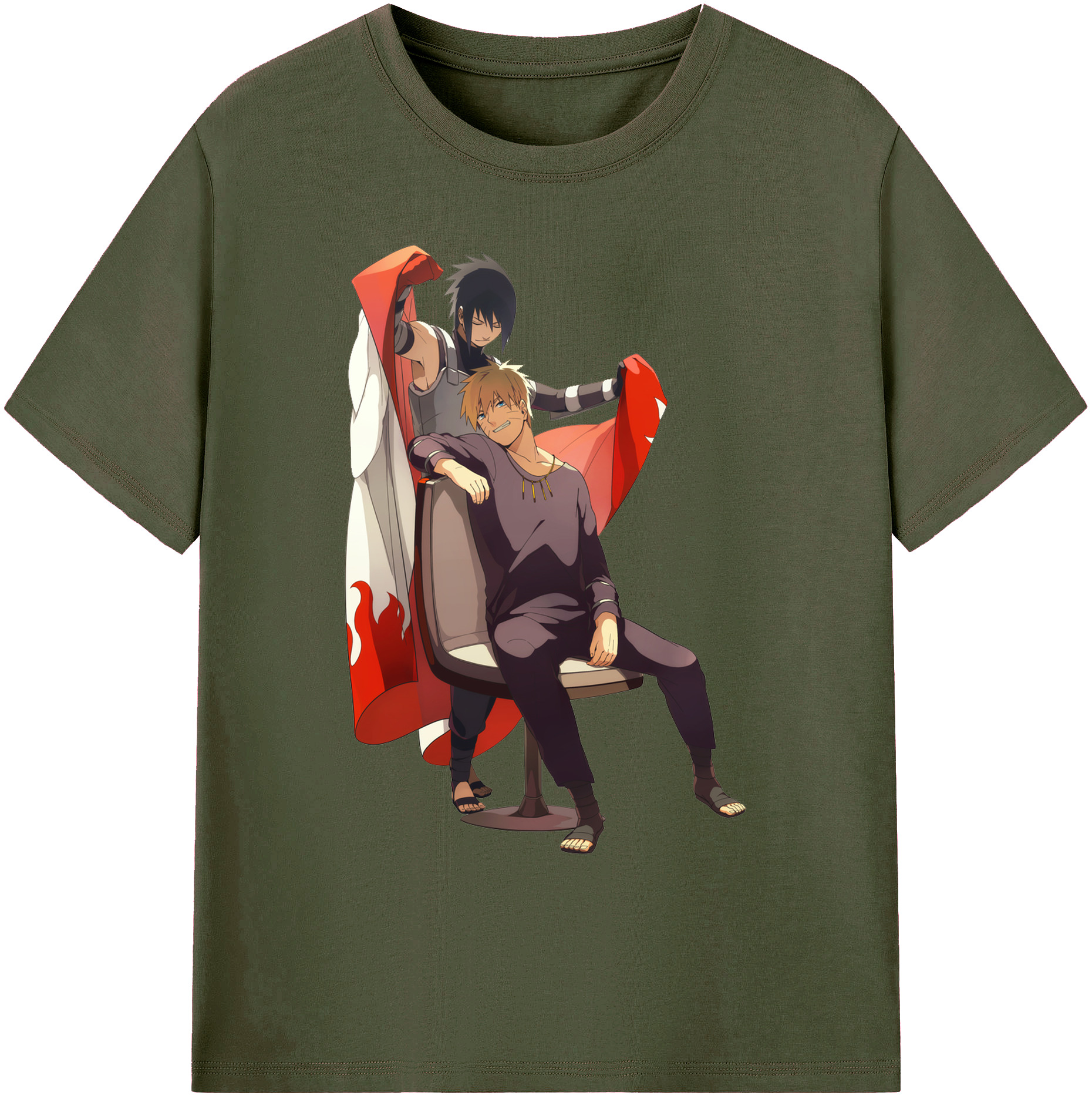（画像用） NARUTO -ナルト- うずまき ナルト Uzumaki Naruto 綿100％ メンズ半袖Tシャツ｜肌触りやわらか＆通気性